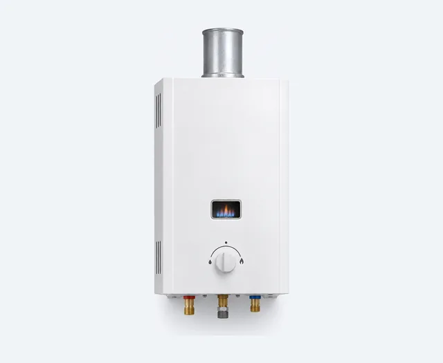 Terma a gas de tiro natural con ducto de gases